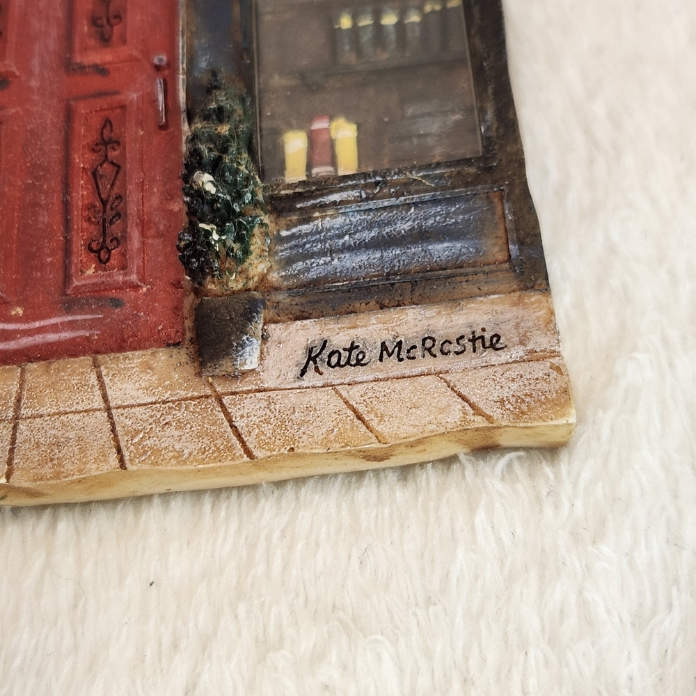 🍷Kate McRostie 3D Resin French Storefront Wall Plaques Set Of 4 4.25" x 6" - Picture 2 of 10